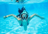 maska celoobličejová ACRA tyrkysová L/XL