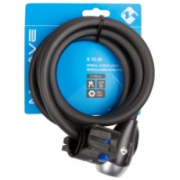 zámek M-Wave 12x1800mm silikonový hexagonal černý