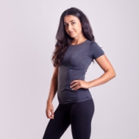 triko krátké dámské Progress TIPICA černý melír