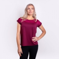 triko krátké dámské Progress ENERGIA vínové