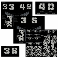 NÁLEPKY FOX NA VIDLICI A TLUMIČ CUSTOM VELKÁ SADA