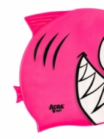čepice plavecká dětská Acra PIRANHA růžová