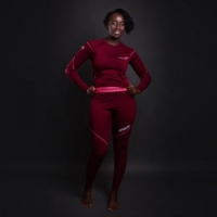 spodky dlouhé dámské Progress MW SDNZ merino švestkový melír