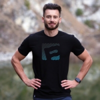 triko krátké pánské Progress BARBAR "P" černé