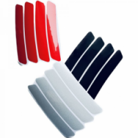 samolepky reflexní ShamanRacing na ráfek set 8ks červené