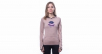 mikina dámská SENSOR MERINO UPPER TRIGLAV s kapucí růžová