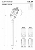 sedlovka 27.2 x 350mm XLC SP-S07 odpružená Al černá 100-120kg