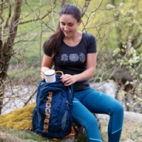 triko krátké dámské Progress VINKA TREES merino vínový melír