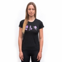 triko krátké dámské SENSOR MERINO AIR BLOOM černé
