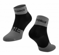 ponožky FORCE ONE, šedo-černé L-XL/42-47