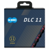 řetěz KMC DLC11 růžovo-černý 118čl. BOX