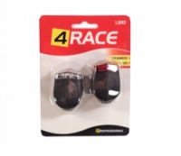 blikačka přední+zadní 4RACE LS02 silicon černé