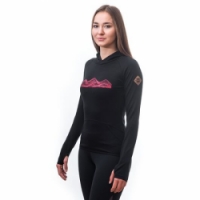 mikina dámská SENSOR MERINO UPPER MOUNTAINS černá