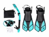 šnorchlovací set 3v1 ACRA tyrkysový 42-47