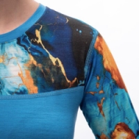 triko dlouhé dámské SENSOR MERINO IMPRESS modrá/universe