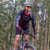 rukavice cyklistické Progress ARMAGEDON černo/červené