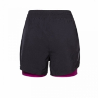 kalhoty krátké dámské Progress CARRERA SHORTS 2v1 černé / višňové