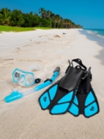 šnorchlovací set 3v1 ACRA tyrkysový 42-47