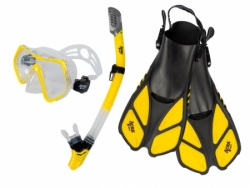 šnorchlovací set 3v1 ACRA žlutý 42-47