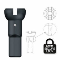 nipl Sapim Polyax mosaz 12mm Secure lock černý