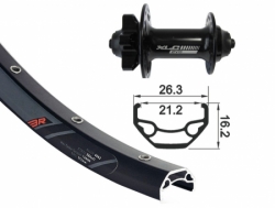 kolo zapletené 26“ XLC Rodi Black Rock disk 559-21 přední 32 děr Niro