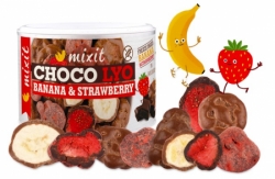křupavé banánky a jahody Mixit v čokoládě 150g
