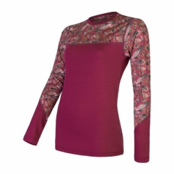 triko dlouhé dámské SENSOR MERINO IMPRESS lilla/feather