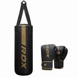 boxovací pytel s rukavicemi dětský RDX F6 2FT KARA zlatý