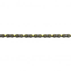 řetěz KMC DLC11 žluto-černý 118čl. BOX