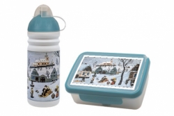 set R&B box a lahev Lada - Sáňkující děti 700ml