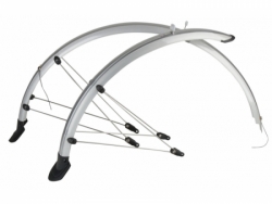 blatníky M-Wave 26" šíře 60mm + dynamo kabely stříbrné servisní balení