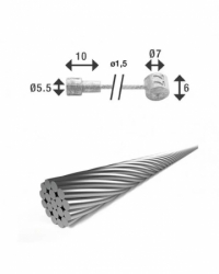 lanko brzdové XLC BR-X186 2250mm