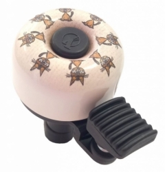 zvonek Baby smalt potisk kočky hnědé