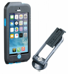 obal na mobil TOPEAK WEATHERPROOF RIDECASE pro iPhone 5 + SE černo/modrý