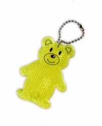 přívěšek reflexní odrazka medvídek žlutý