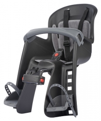 Dětská sedačka POLISPORT Bilby Junior přední (přední uchycení) černo-tmavě šedá