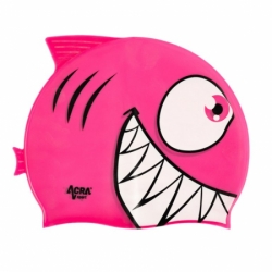 čepice plavecká dětská Acra PIRANHA růžová