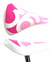 sedlo dětské DDK D1208 SPORT 36 bílo-růžové + sedlovka