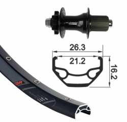 kolo zapletené 27,5“ XLC Rodi Black Rock disk 584-21 zadní 32 děr Niro