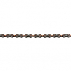 řetěz KMC DLC11 oranžovo-černý 118čl. BOX
