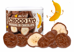 křupavé banánky Mixit v čokoládě 170g exp. 07/25