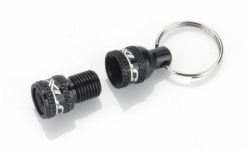 adaptér ventilku XLC včetně koncovky AV na DV/SV černo-černá