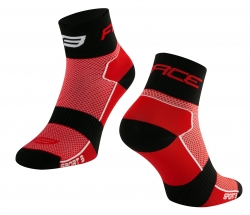 ponožky FORCE SPORT 3, červeno-černé L-XL/42-46