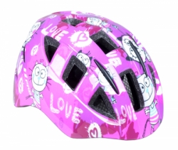 Přilba PRO-T Plus Murcia In mold dětská růžová kočka