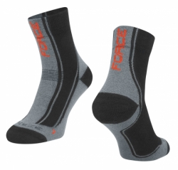 ponožky F FREEZE, černo-šedo-červené XS/30-35