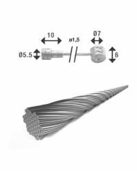 lanko brzdové XLC BR-X88 2250mm
