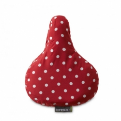 potah na sedlo BASIL Rosa-Saddle Cover červený puntík