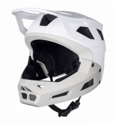 přilba FORCE DROP downhill, bílo-šedá L-XL