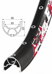 ráfek REMERX JUMBO 406x23 36děr černý 2nýt