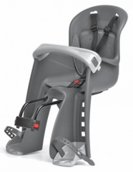 Dětská sedačka POLISPORT Bilby Junior přední (přední uchycení) šedo-stříbrná